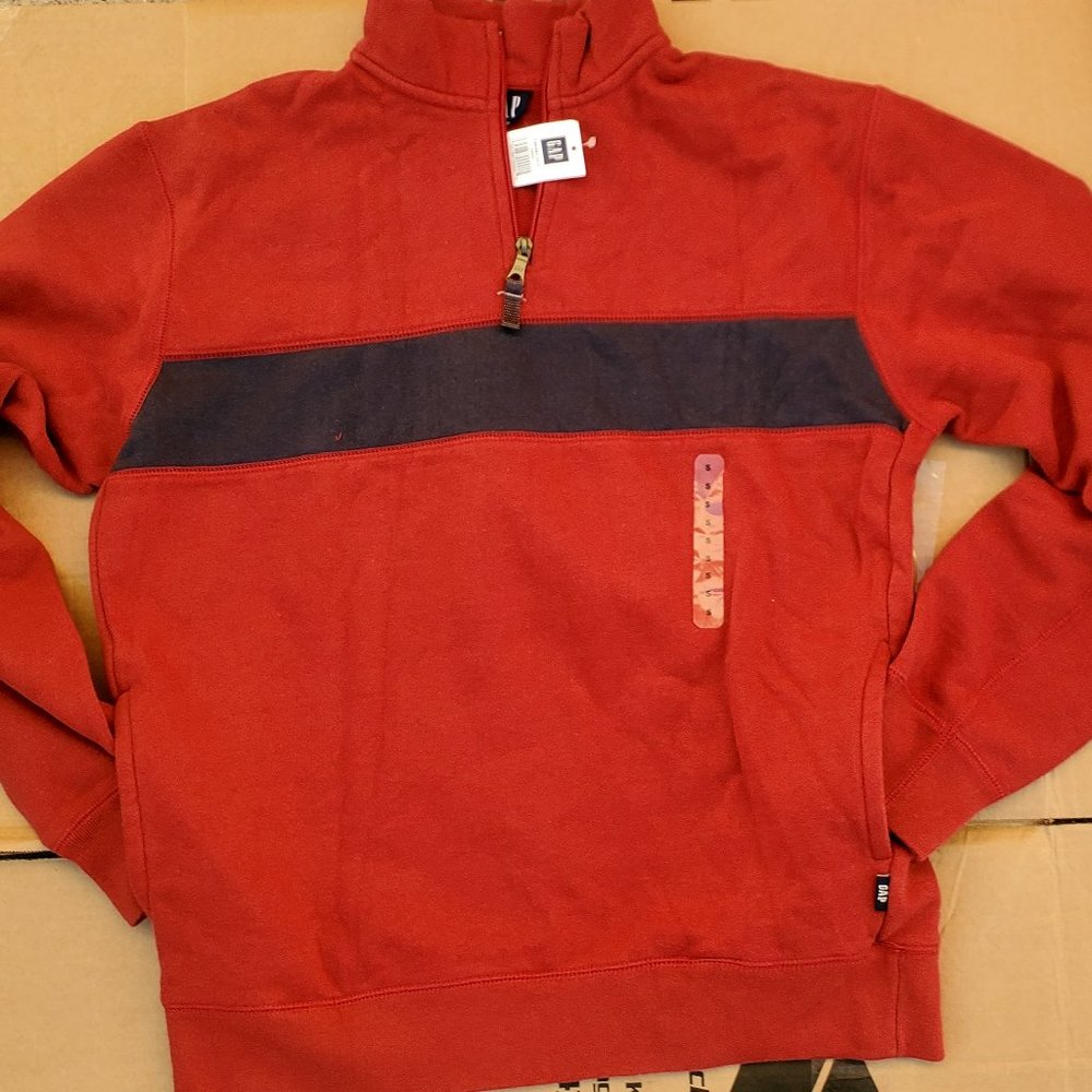 Gap Partial-zip Pullover Sweatshirt in Red